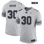 Men's NCAA Ohio State Buckeyes Kevin Dever #30 College Stitched Authentic Nike Gray Football Jersey NJ20F76VC